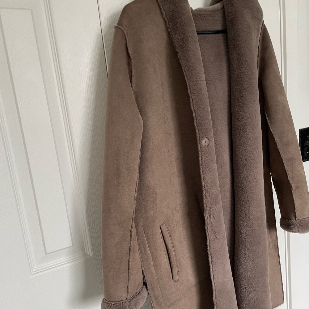 Zara Suede Reversible Jacket - Mauve